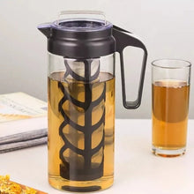Load image into Gallery viewer, Leafy Love 2L Tritan Iced Tea Pitcher with Easy to Clean Reusable Mesh Filter - Leafy Love Herbal Tea Blends