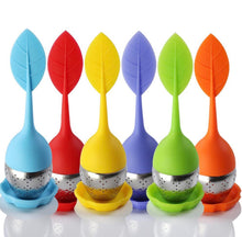 Load image into Gallery viewer, Silicone Handle Stainless Steel Tea Infuser Strainer, Loose Leaf Tea Infuser - Leafy Love Herbal Tea Blends