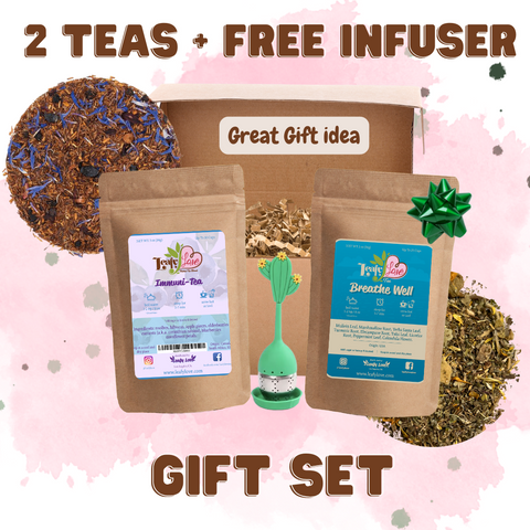 2 Teas + Free Infuser Gift Set - Leafy Love Tea