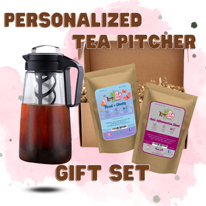 Leafy Love Iced Tea Pitcher Gift Set - Leafy Love Herbal Tea Blends