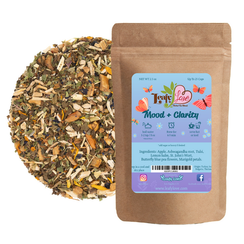 Leafy Love Mood + Clarity Blend - Leafy Love Herbal Tea Blends