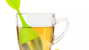 Silicone Handle Stainless Steel Tea Infuser Strainer, Loose Leaf Tea Infuser - Leafy Love Herbal Tea Blends