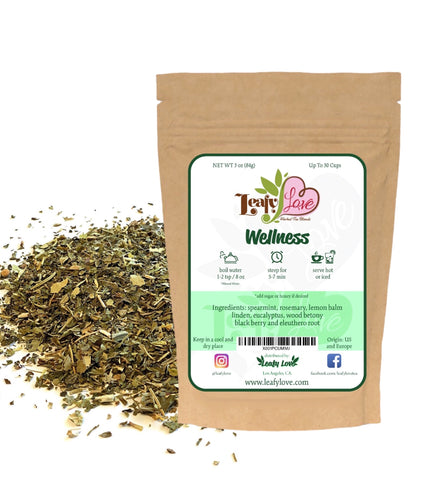 Leafy Love Wellness Blend - Leafy Love Herbal Tea Blends